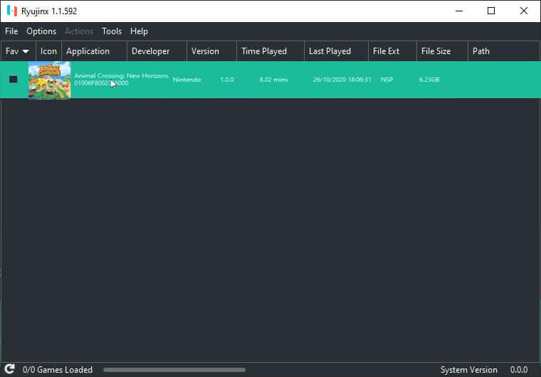 Игровой процесс в Ryujinx