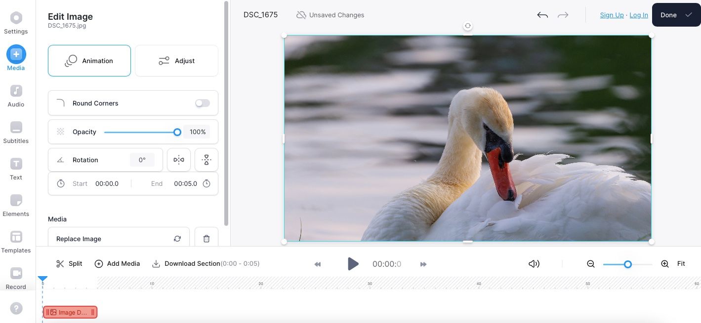 Анимация в VEED.IO: пример редактирования