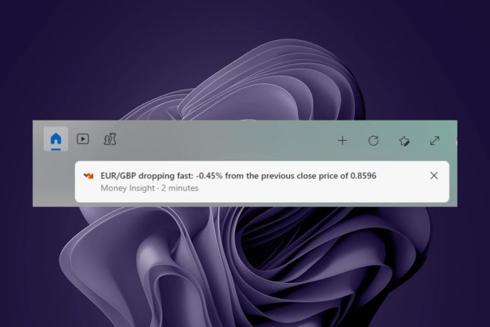 Отключить Money Insights в Windows 11