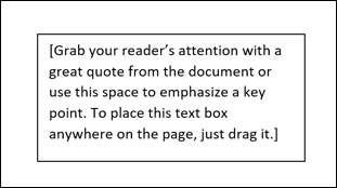 Ввод текста внутрь текстового поля в Word