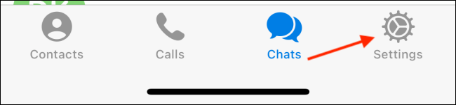 Нажмите иконку Настроек в Telegram на iPhone