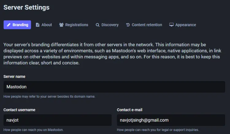 Информация о пользователе в админке
