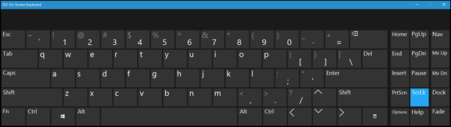 Виртуальная экранная клавиатура Windows (On-Screen Keyboard)