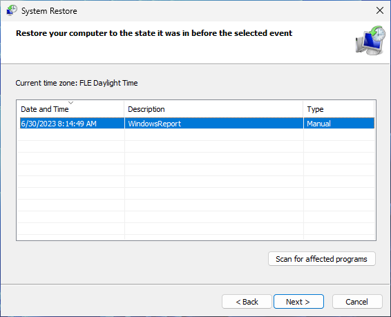 Подтверждение запуска восстановления