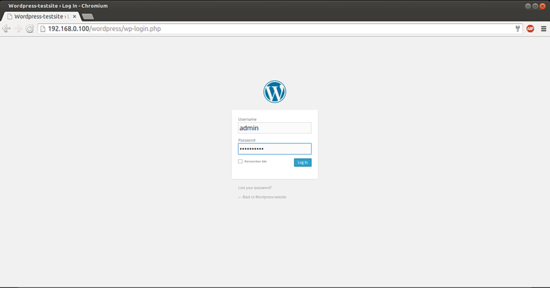 Страница входа в WordPress