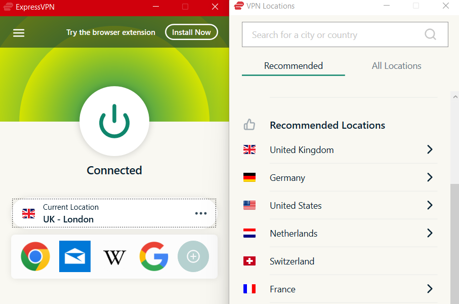 Иконка VPN на экране приложения
