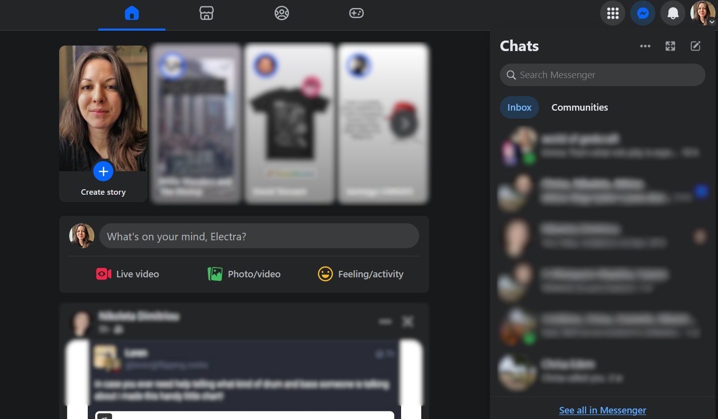 Восстановление удалённых сообщений Facebook