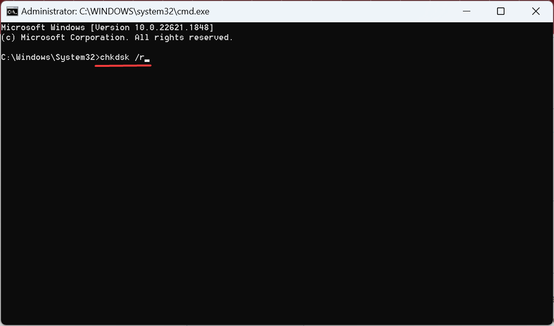 Запуск chkdsk для исправления 0xc004f015