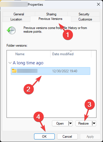 Восстановление предыдущей версии файла Outlook