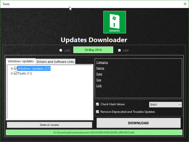 WinReducer: загрузка обновлений для Windows 10