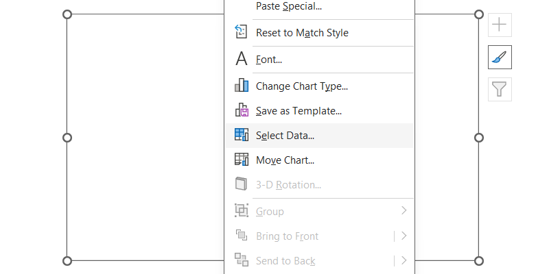 Пункт меню Выбрать данные в Excel, окно добавления ряда с выделением дат начала