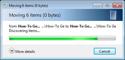 Диалог перемещения файлов перед удалением учётной записи