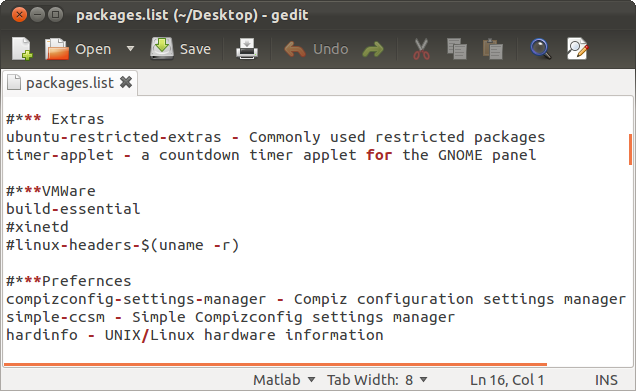 Пример использования скрипта Cleanstart и packages.list