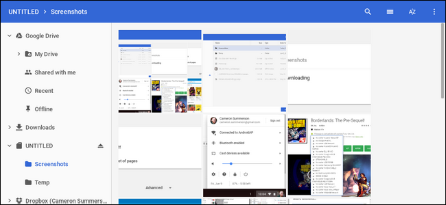 Изменить папку для скриншотов на Chromebook