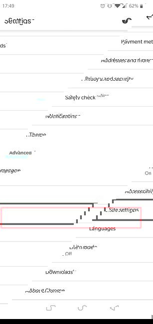 Экран настроек сайта в Chrome