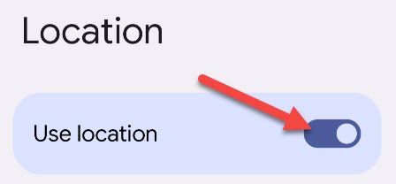 Отключение параметра «Использовать местоположение» в настройках.