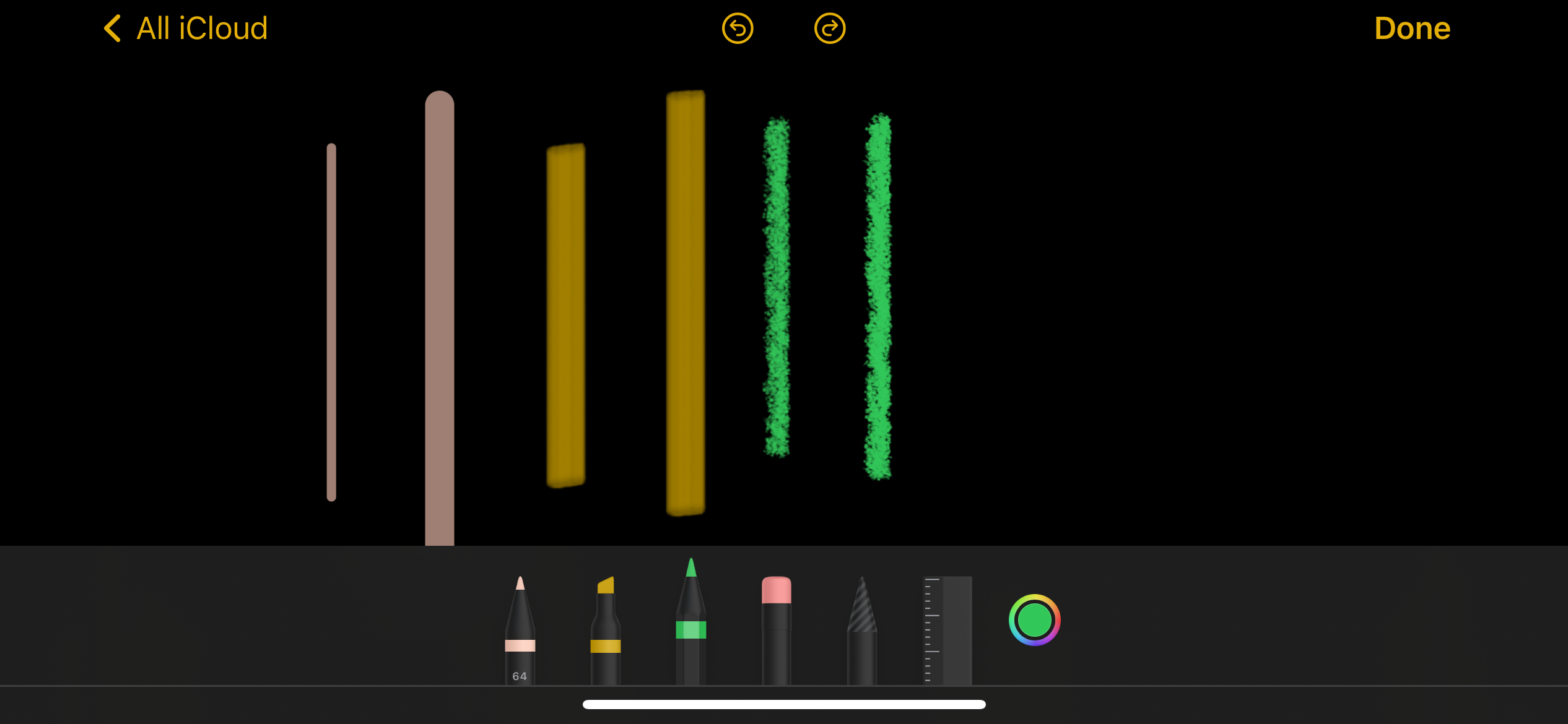 Pen marker and pencil tools in Markup