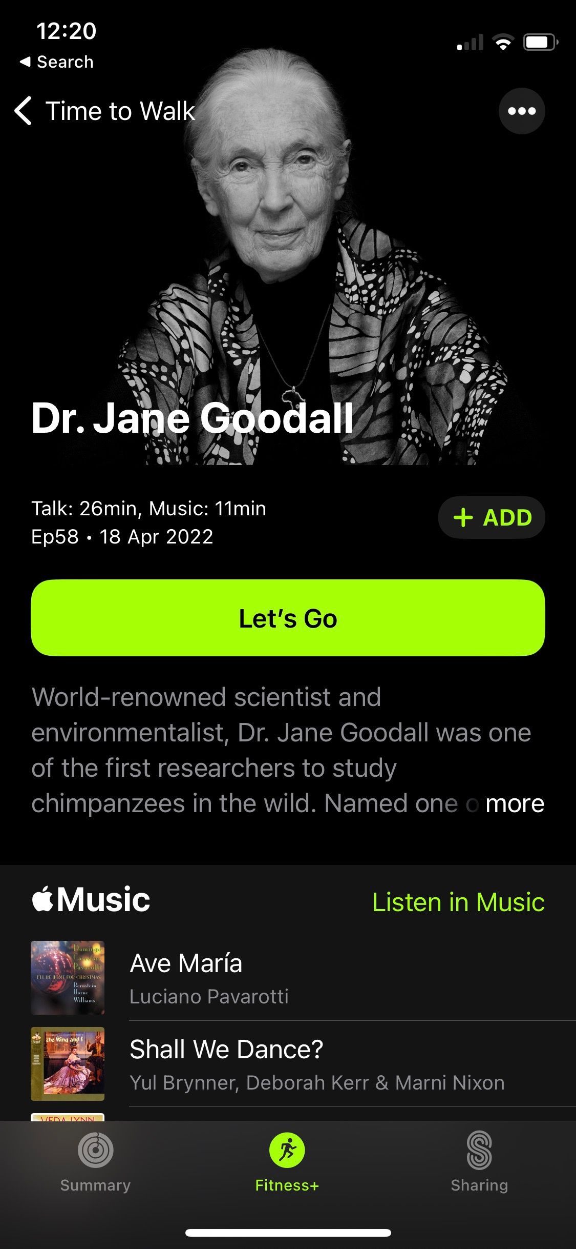 Скриншот эпизода Time to Walk с доктором Джейн Гудолл