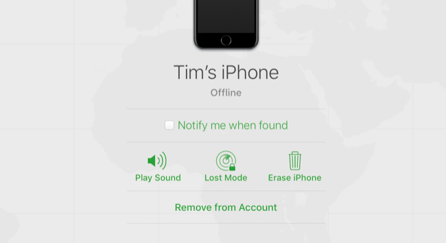 Удаление iPhone из Apple ID через iCloud Find My: окно управления устройствами на iCloud.com.