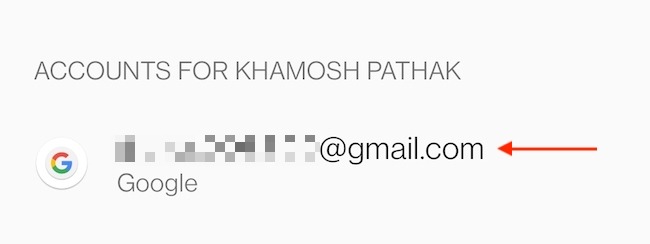 Выберите Google-аккаунт, из которого нужно выйти.