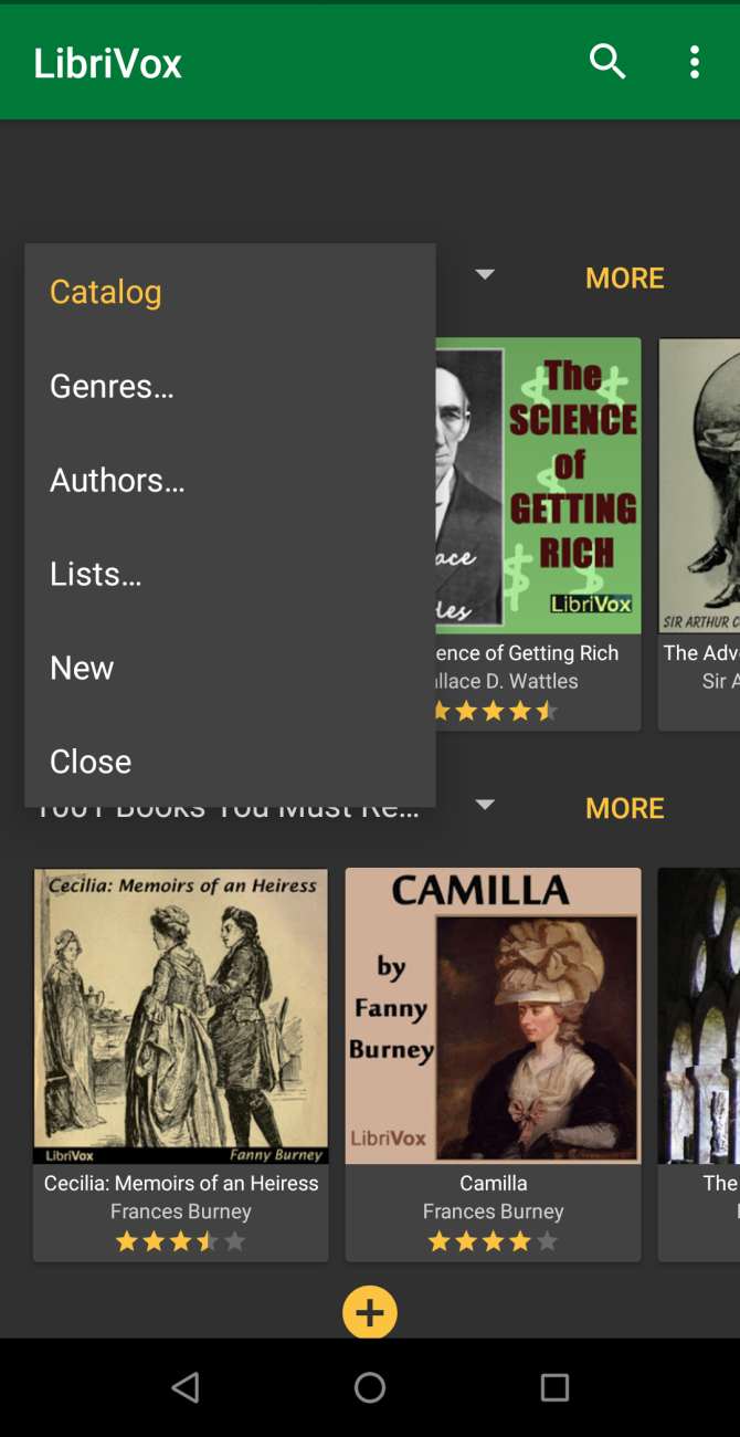 librivox app home page