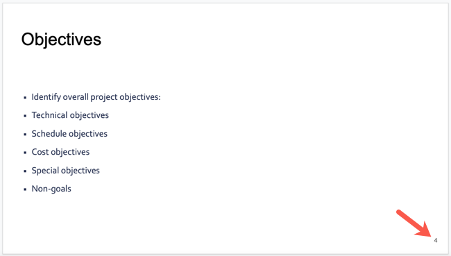 Номер слайда в Google Slides
