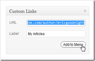 Сортировка пунктов меню перетаскиванием