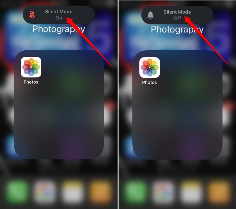переключатель без звука на боковой стороне iPhone
