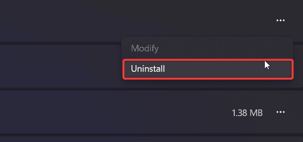 Удаление приложения в Windows