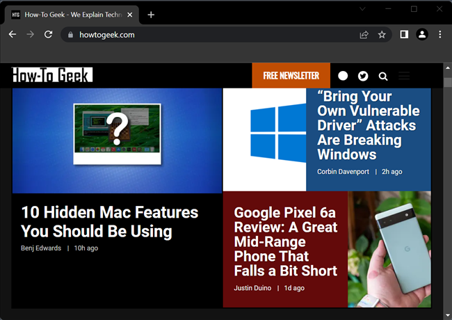 Домашняя страница How-To Geek.