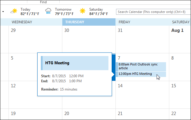 События Google теперь отображаются в Outlook