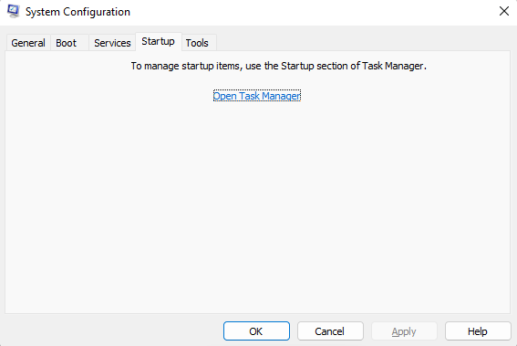 Переход в автозагрузку через диспетчер задач