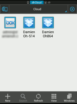 Подключение нескольких Dropbox через ES File Explorer