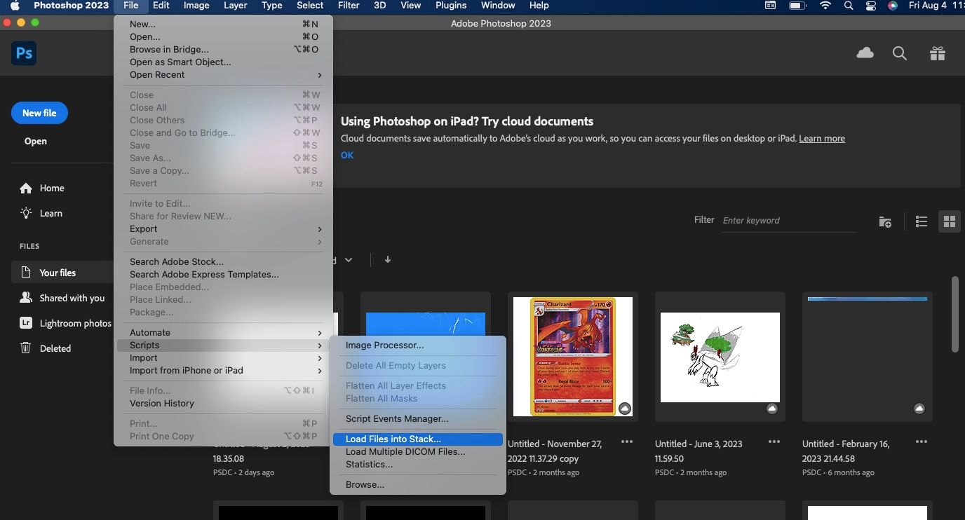Загрузка файлов в слои