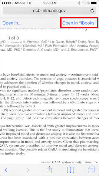 Открытие PDF из Safari — выбор приложения для просмотра