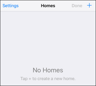 Экран создания нового дома в приложении Home