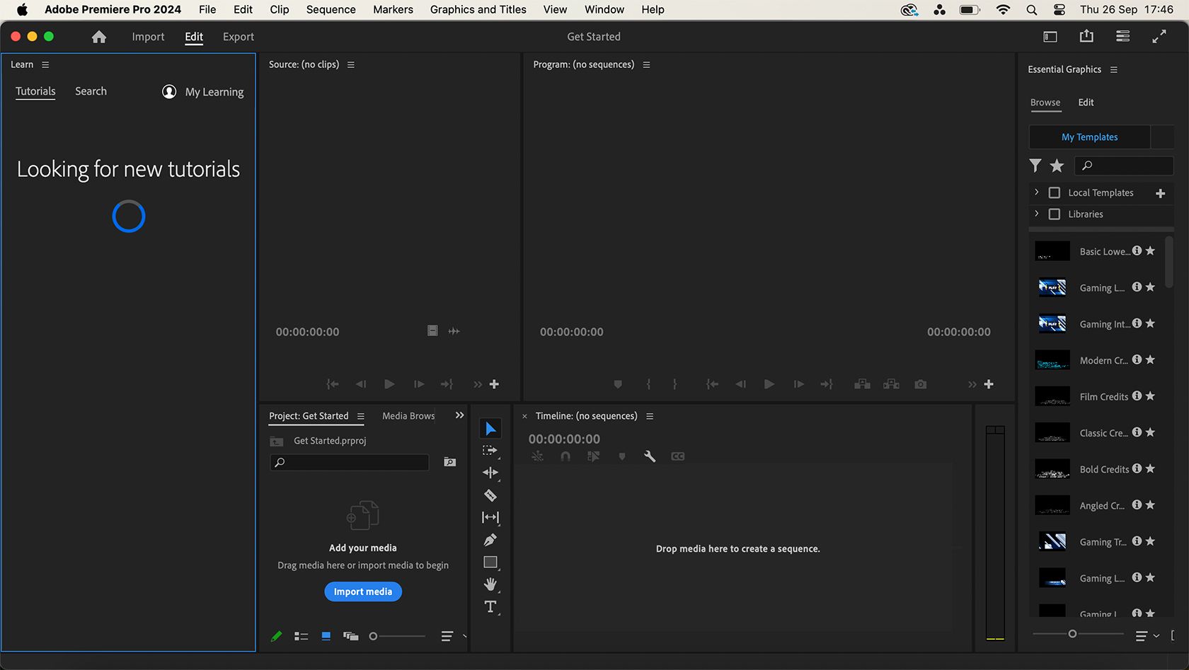 Интерфейс Adobe Premiere Pro с монтажной линией.