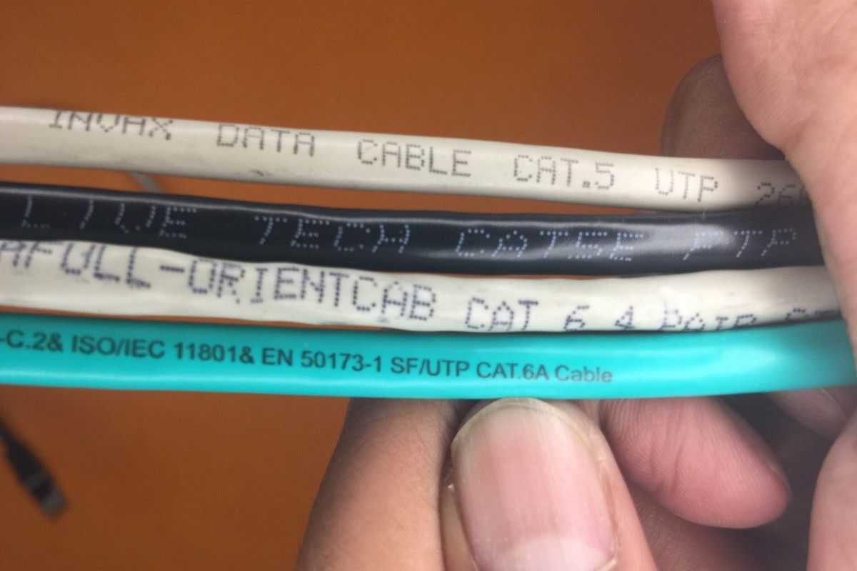 CAT5, CAT5e, CAT6, CAT6A Ethernet cables