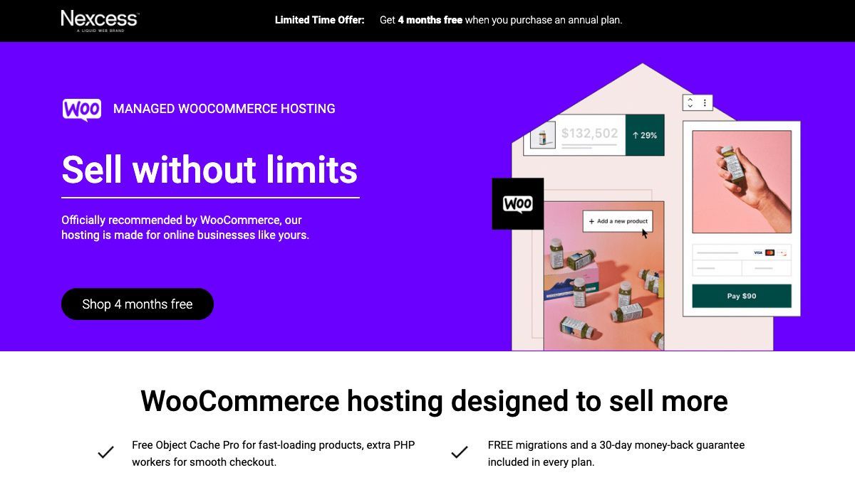 Nexcess Managed WooCommerce — быстрый хостинг
