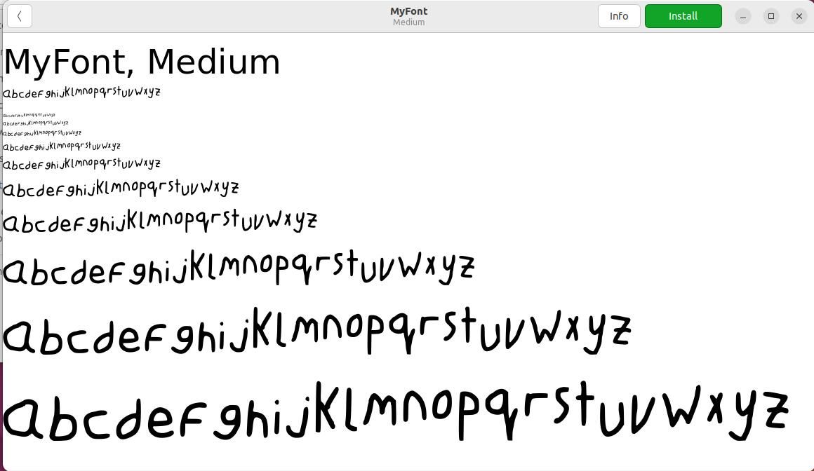 строчные буквы в разных размерах