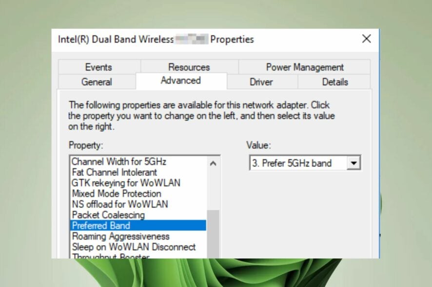 Как включить 5 GHz в Windows 11