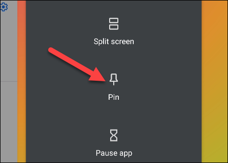 select Pin from the menu