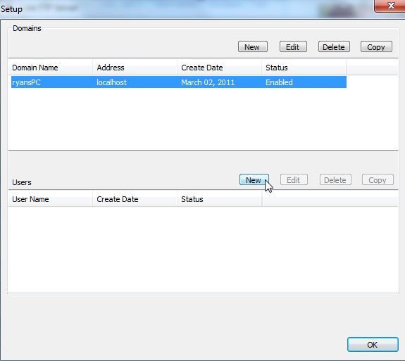 Создание учётной записи пользователя