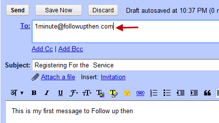 Напоминания по email с Followupthen
