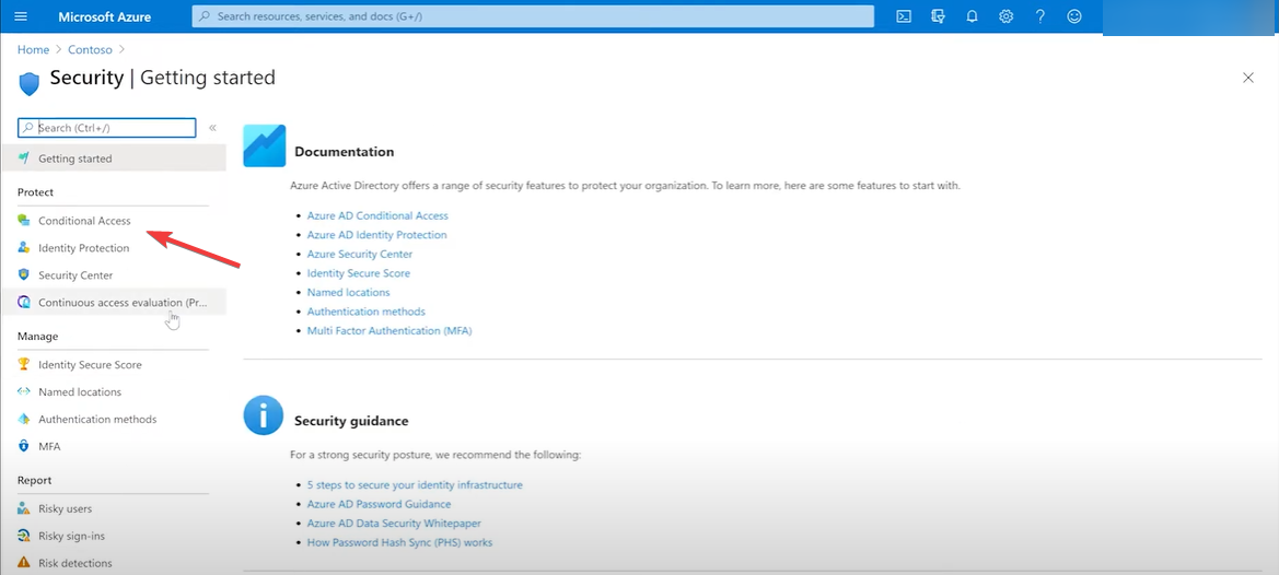 Условный доступ в Security