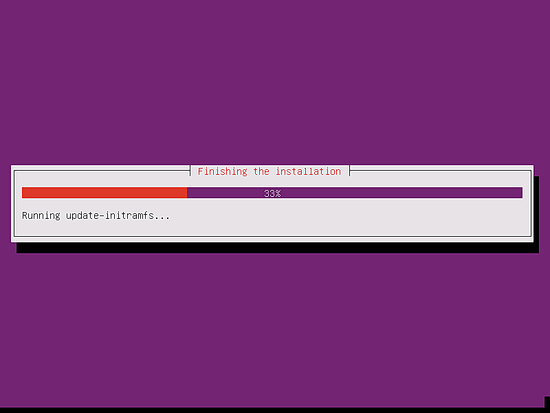 Установка Ubuntu завершена