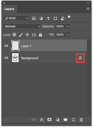 Замок слоя в Photoshop