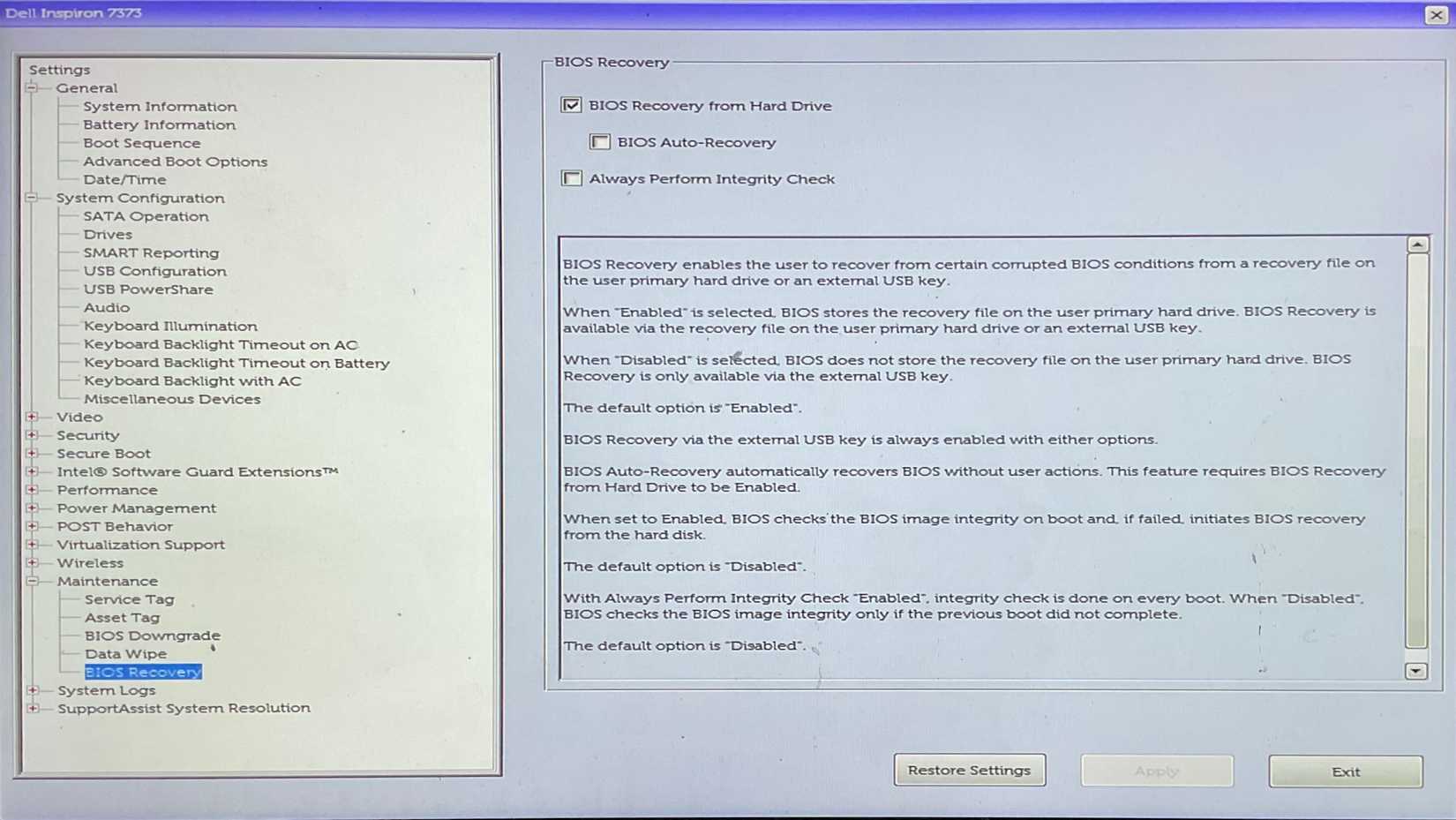 сброс BIOS на заводские настройки