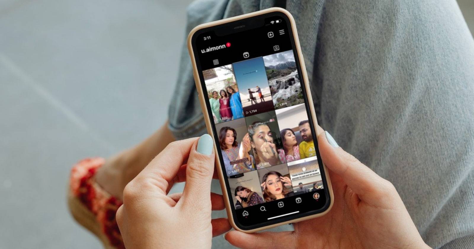 Вкладка Reels в профиле Instagram