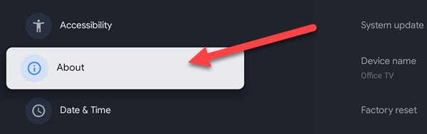 Откройте раздел «О программе».